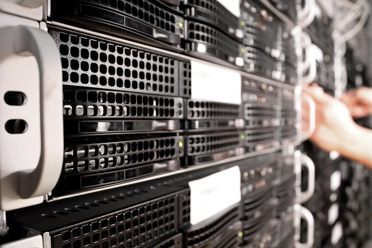 SQL Server Development Database administrator working on enterprise server hardware in a data center